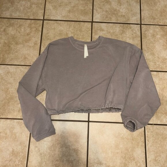 Aritzia The Group By Babaton Region Sweatshirt Cinchable Crew Neck Crop size M - Picture 1 of 8